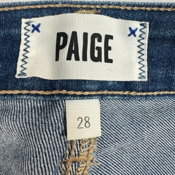 Paige Verdugo Crop Womens Size 28 Mid Rise Dark Wash - Picture 3 of 11